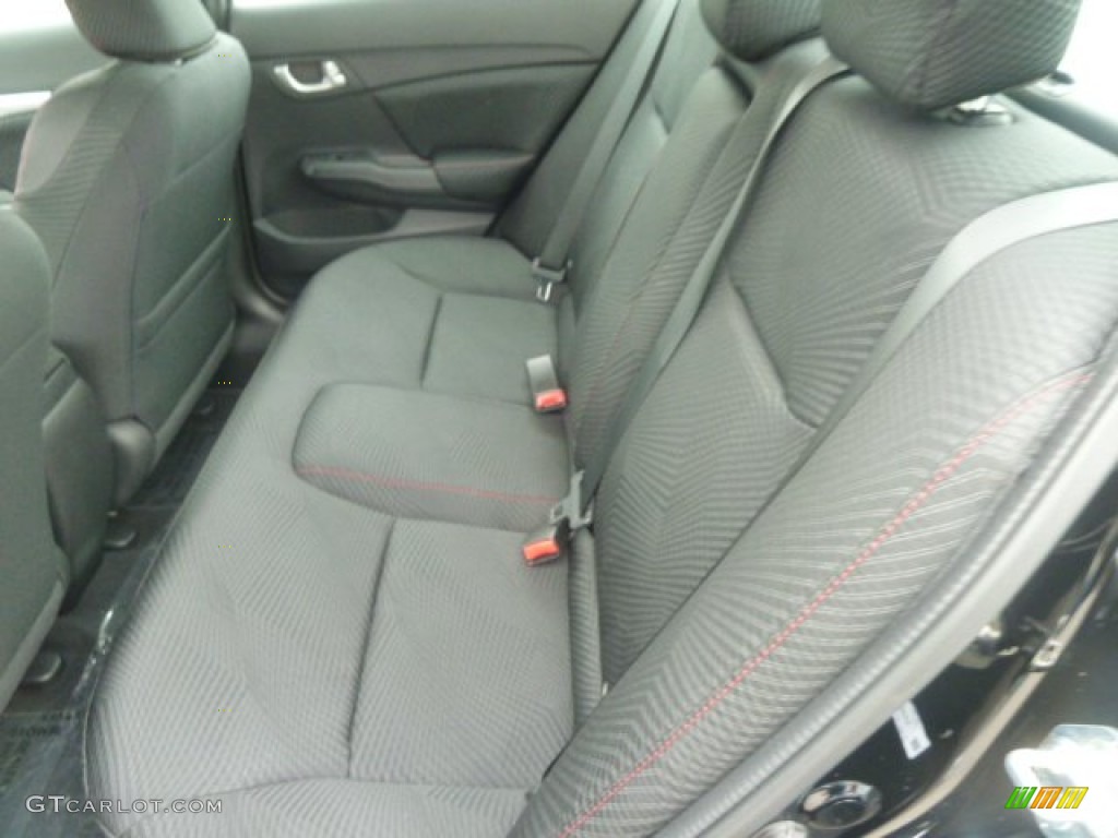 Black Interior 2013 Honda Civic Si Sedan Photo #78167190