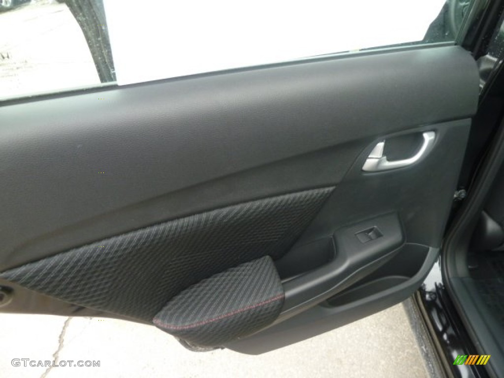 2013 Honda Civic Si Sedan Black Door Panel Photo #78167219