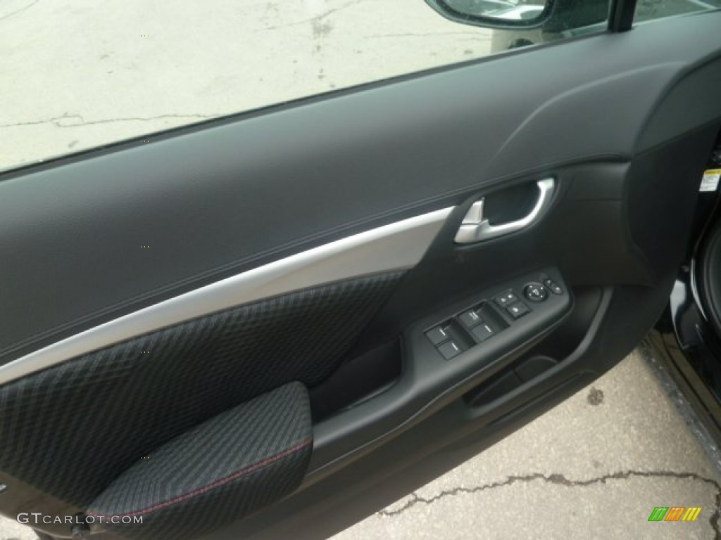 2013 Honda Civic Si Sedan Black Door Panel Photo #78167238