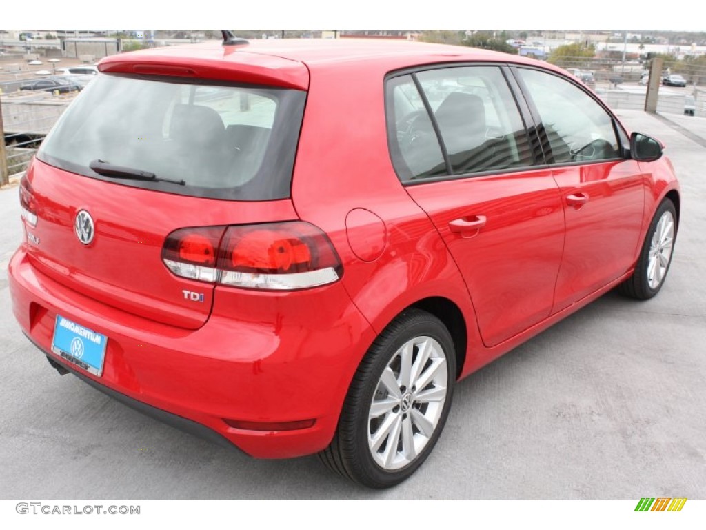 2013 Golf 4 Door TDI - Tornado Red / Titan Black photo #8