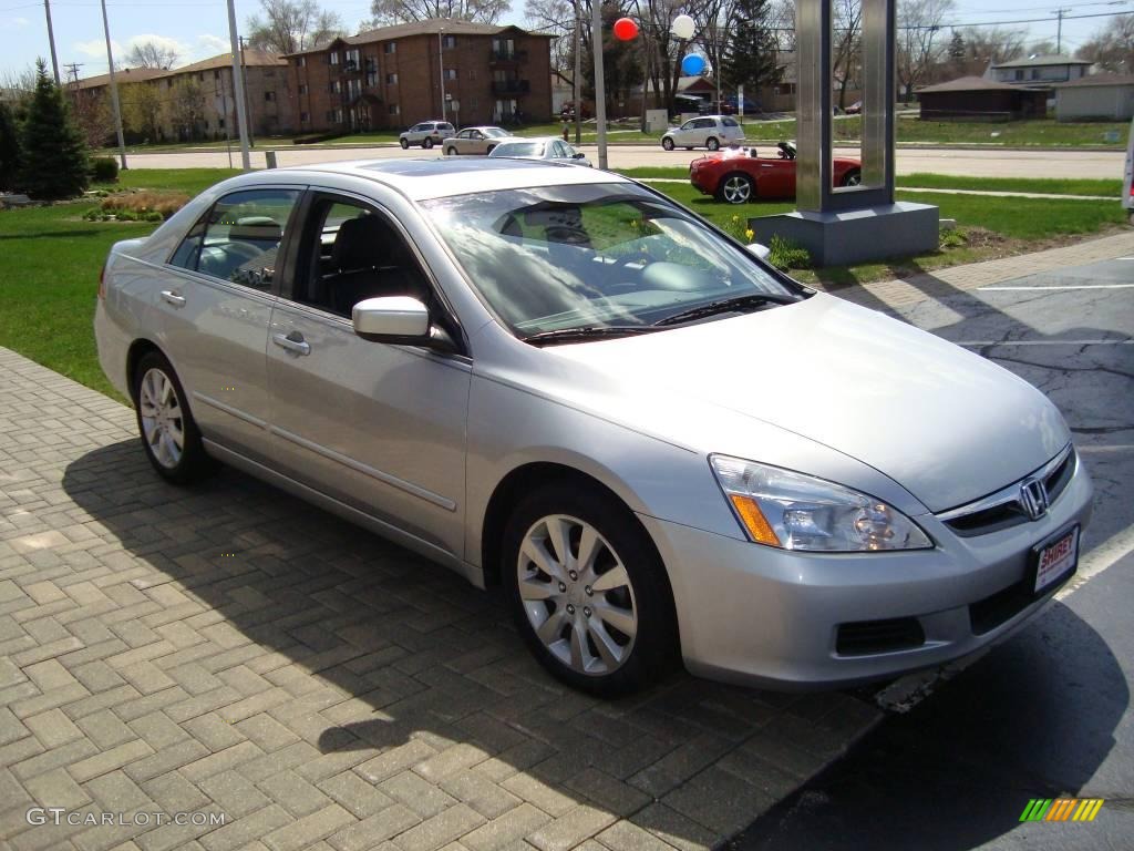 2006 Accord EX-L V6 Sedan - Alabaster Silver Metallic / Black photo #3