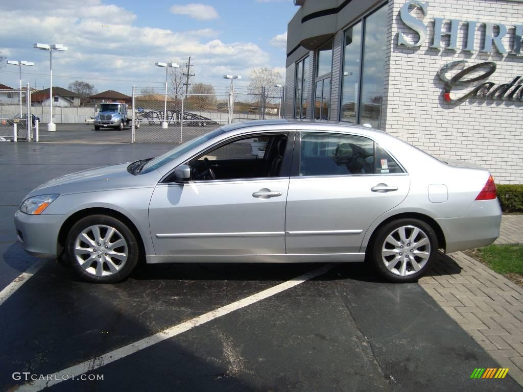 2006 Accord EX-L V6 Sedan - Alabaster Silver Metallic / Black photo #7
