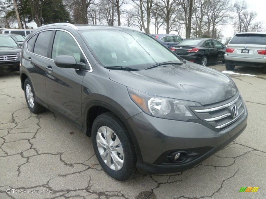 2013 CR-V EX-L AWD - Polished Metal Metallic / Gray photo #6