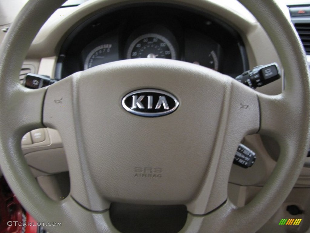 2009 Kia Sportage EX V6 4x4 Beige Steering Wheel Photo #78169723
