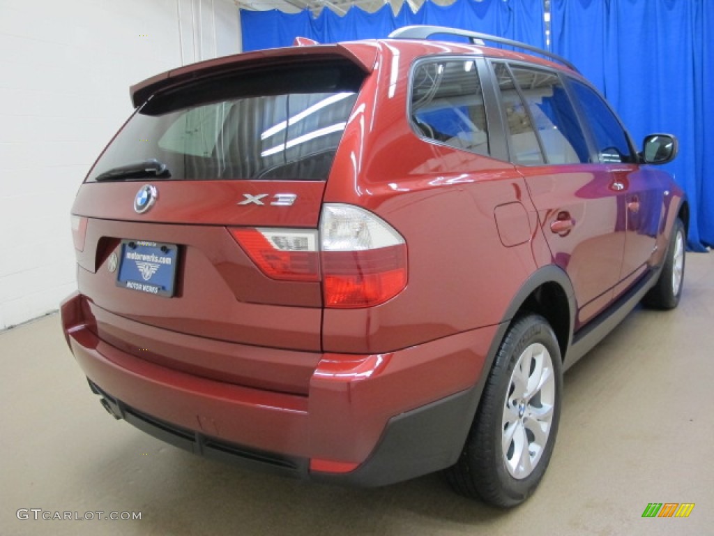 2010 X3 xDrive30i - Vermilion Red Metallic / Saddle Brown photo #7