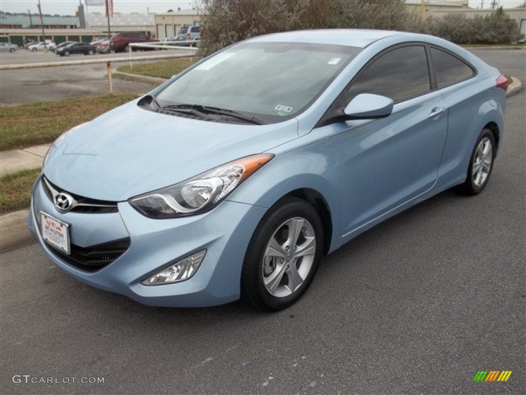 2013 Elantra Coupe GS - Blue Sky Metallic / Gray photo #2