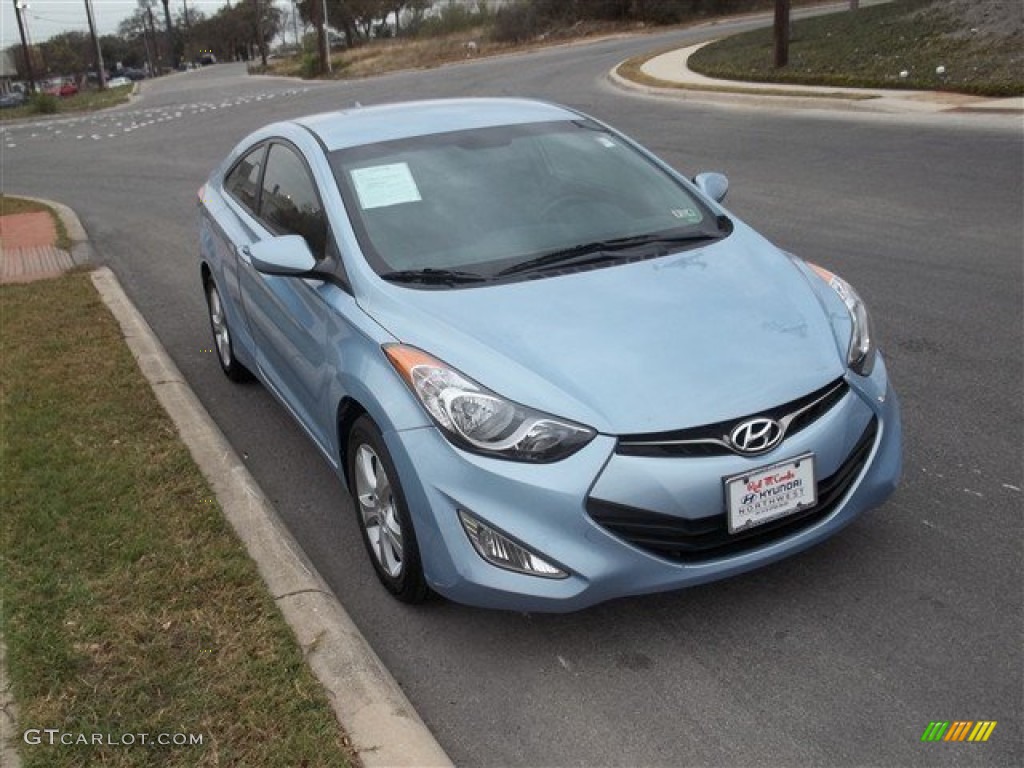 2013 Elantra Coupe GS - Blue Sky Metallic / Gray photo #7