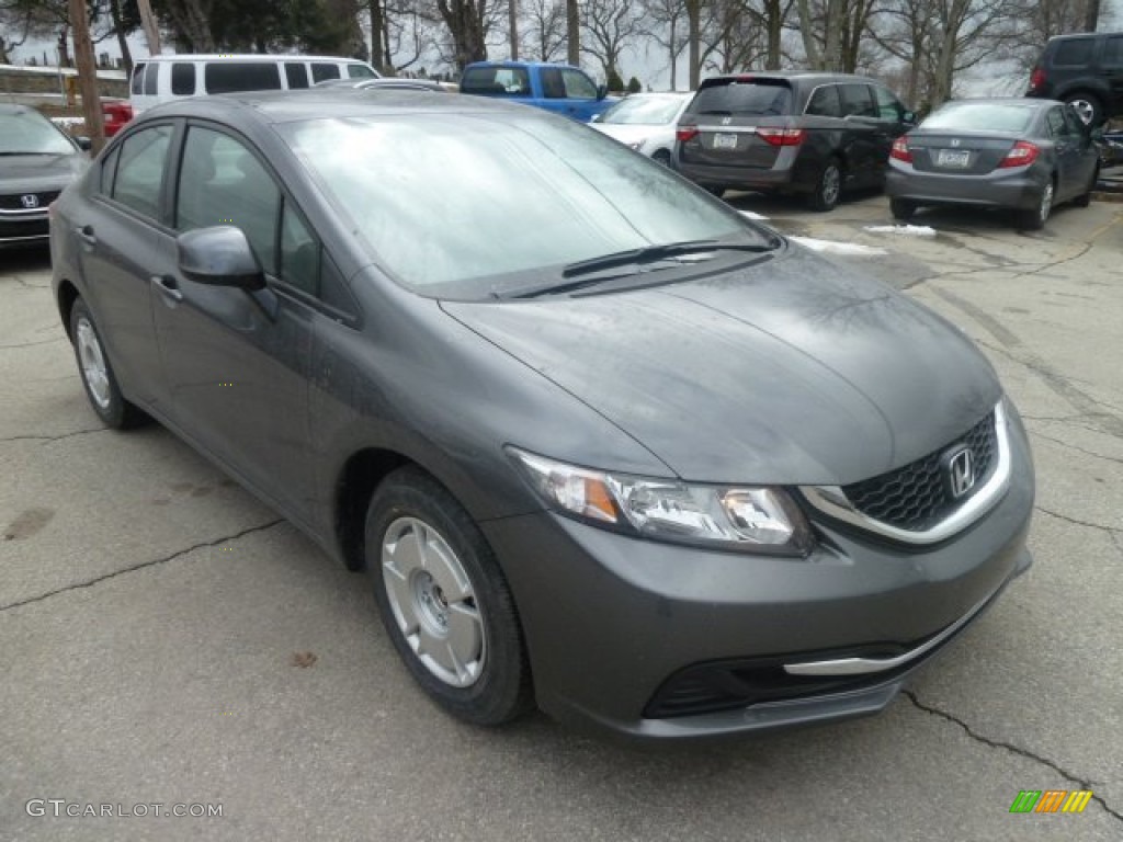 2013 Civic HF Sedan - Polished Metal Metallic / Gray photo #6