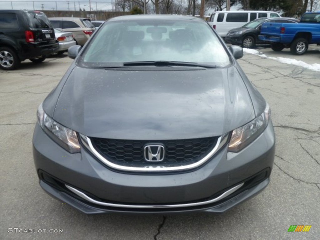 2013 Civic HF Sedan - Polished Metal Metallic / Gray photo #7