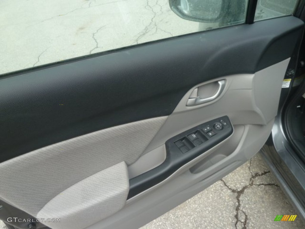 2013 Civic HF Sedan - Polished Metal Metallic / Gray photo #14