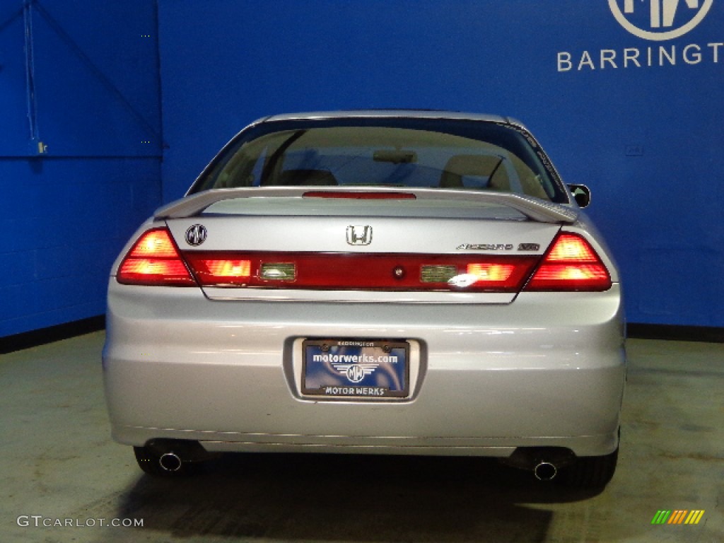 2002 Accord EX V6 Coupe - Satin Silver Metallic / Lapis Blue photo #6