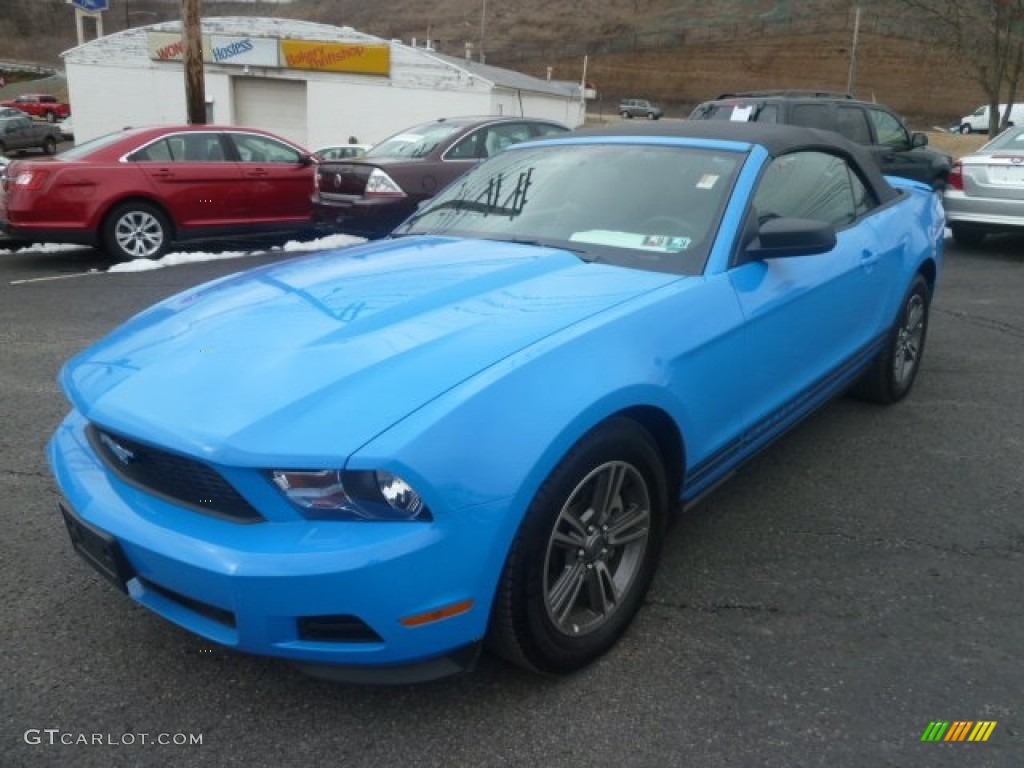 2012 Mustang V6 Premium Convertible - Grabber Blue / Charcoal Black photo #5