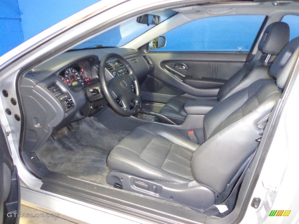 Lapis Blue Interior 2002 Honda Accord EX V6 Coupe Photo #78173451