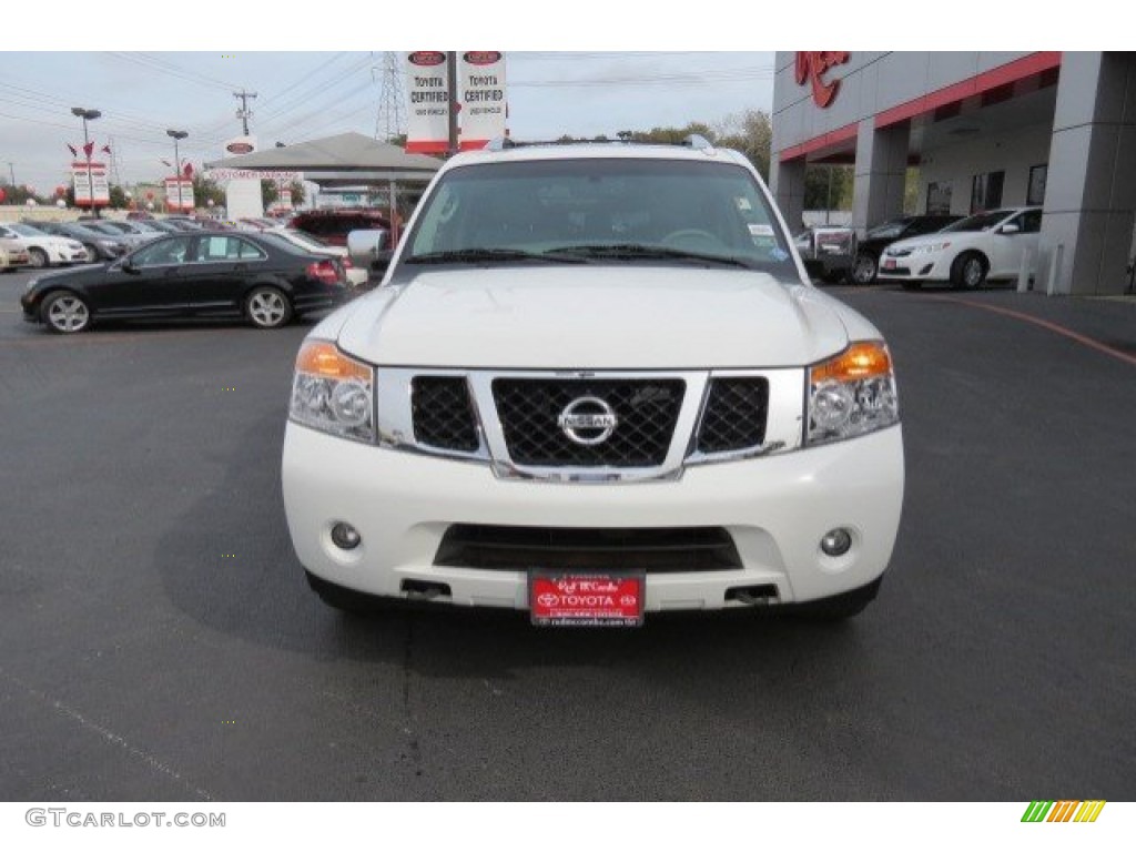 2010 Armada Titanium - Blizzard White / Almond photo #2