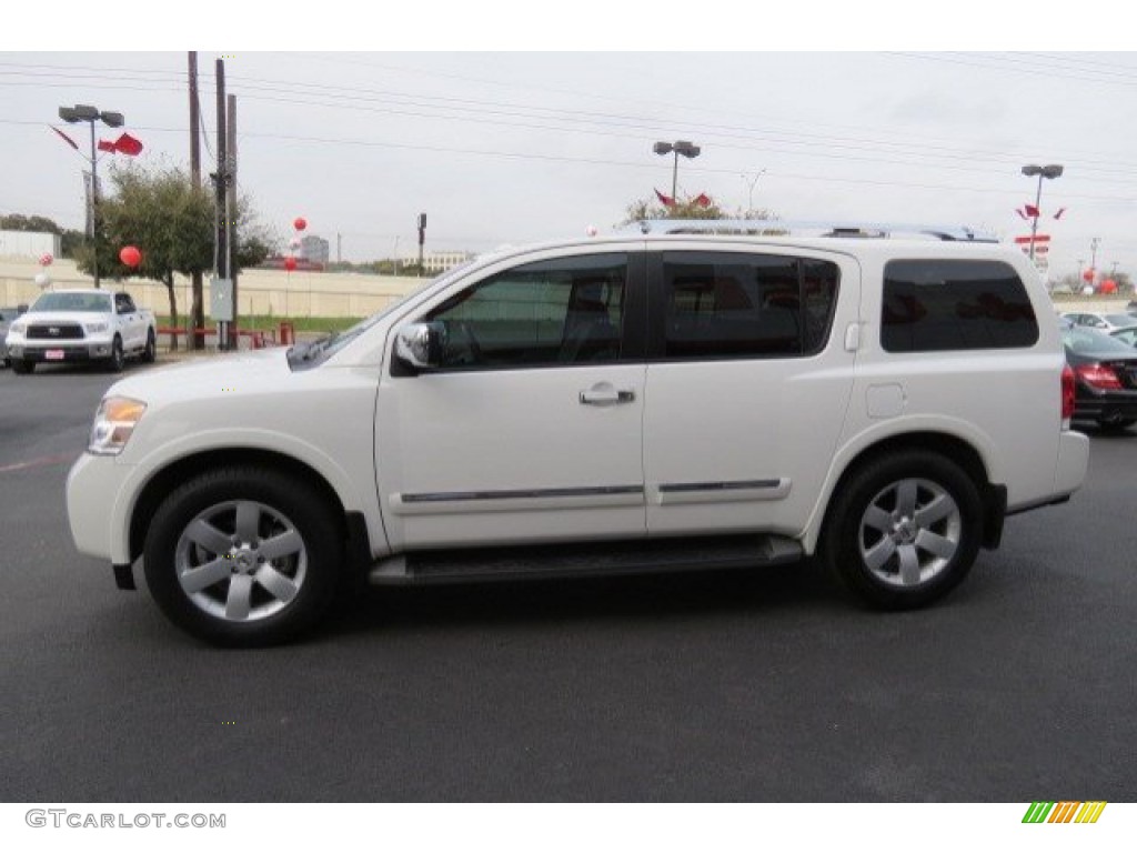 2010 Armada Titanium - Blizzard White / Almond photo #4