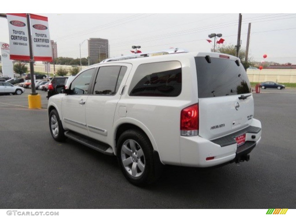 2010 Armada Titanium - Blizzard White / Almond photo #5