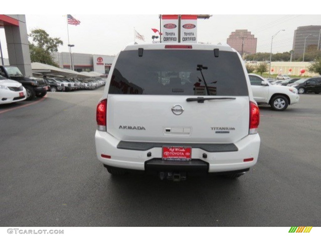 2010 Armada Titanium - Blizzard White / Almond photo #6