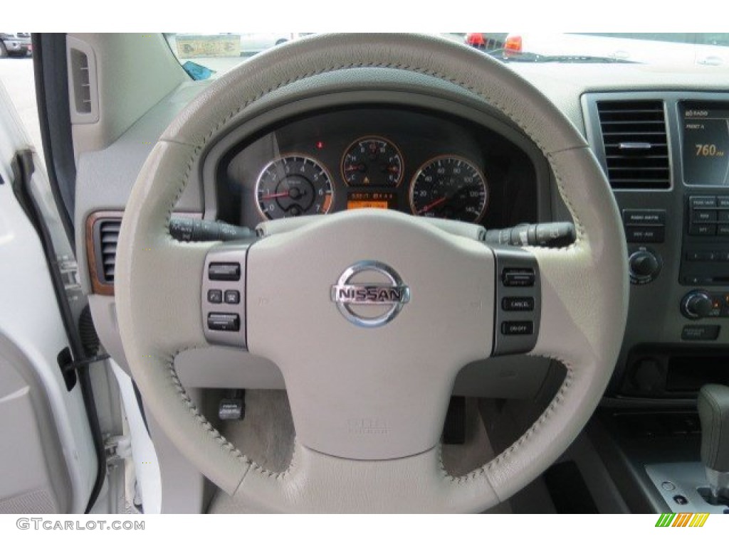 2010 Armada Titanium - Blizzard White / Almond photo #17