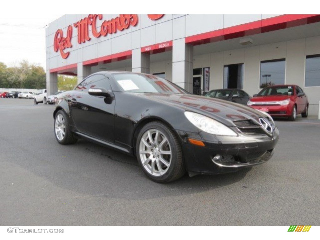 2006 SLK 350 Roadster - Obsidian Black Metallic / Beige photo #1
