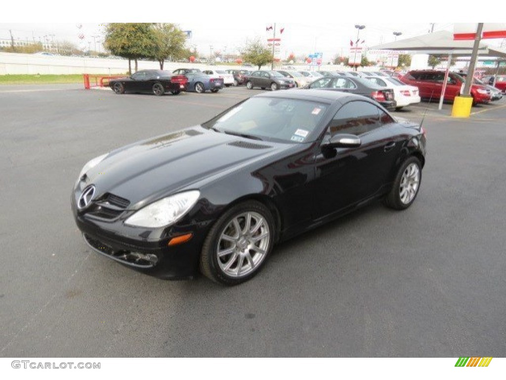 2006 SLK 350 Roadster - Obsidian Black Metallic / Beige photo #3