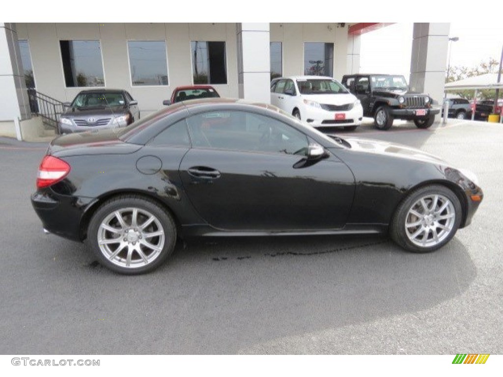 2006 SLK 350 Roadster - Obsidian Black Metallic / Beige photo #8