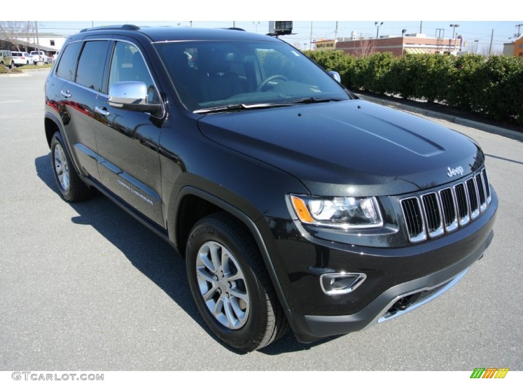 Brilliant Black Crystal Pearl 2014 Jeep Grand Cherokee Limited 4x4 Exterior Photo #78175521