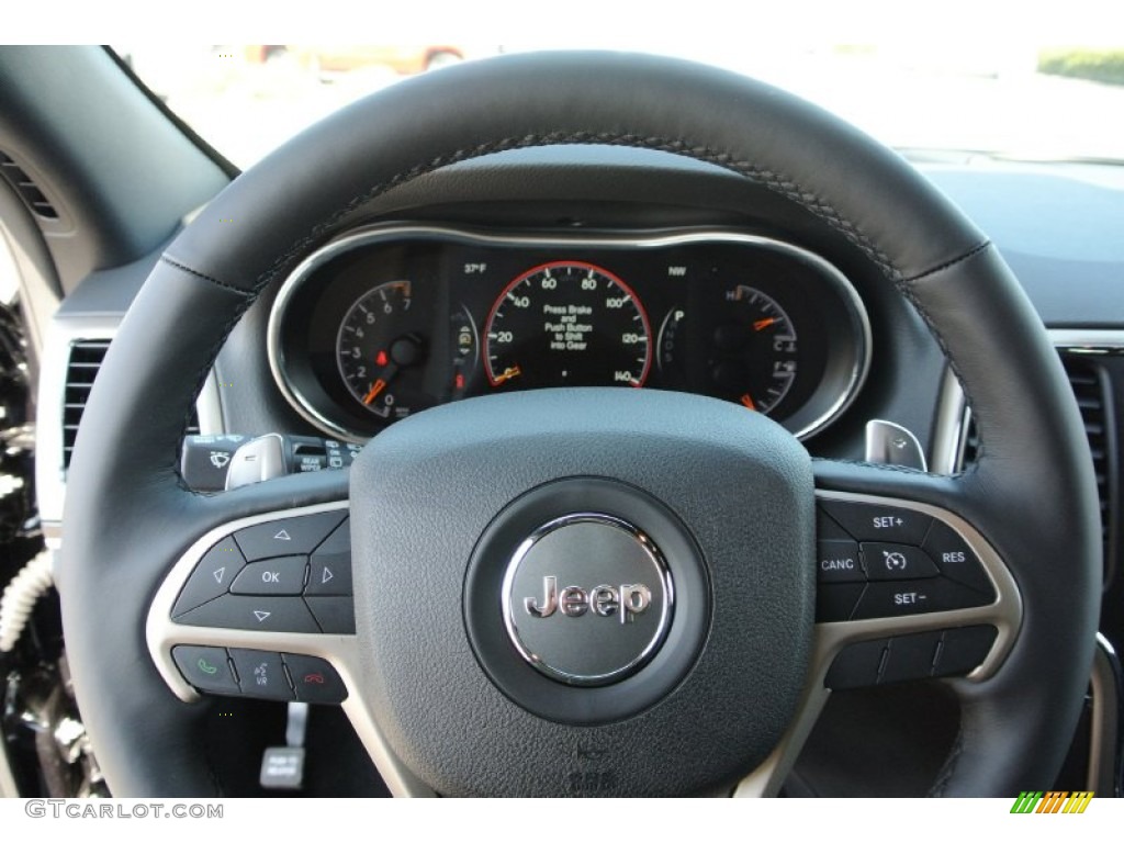 2014 Jeep Grand Cherokee Limited 4x4 Morocco Black Steering Wheel Photo #78175770