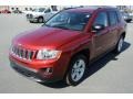 2013 Deep Cherry Red Crystal Pearl Jeep Compass Latitude  photo #1