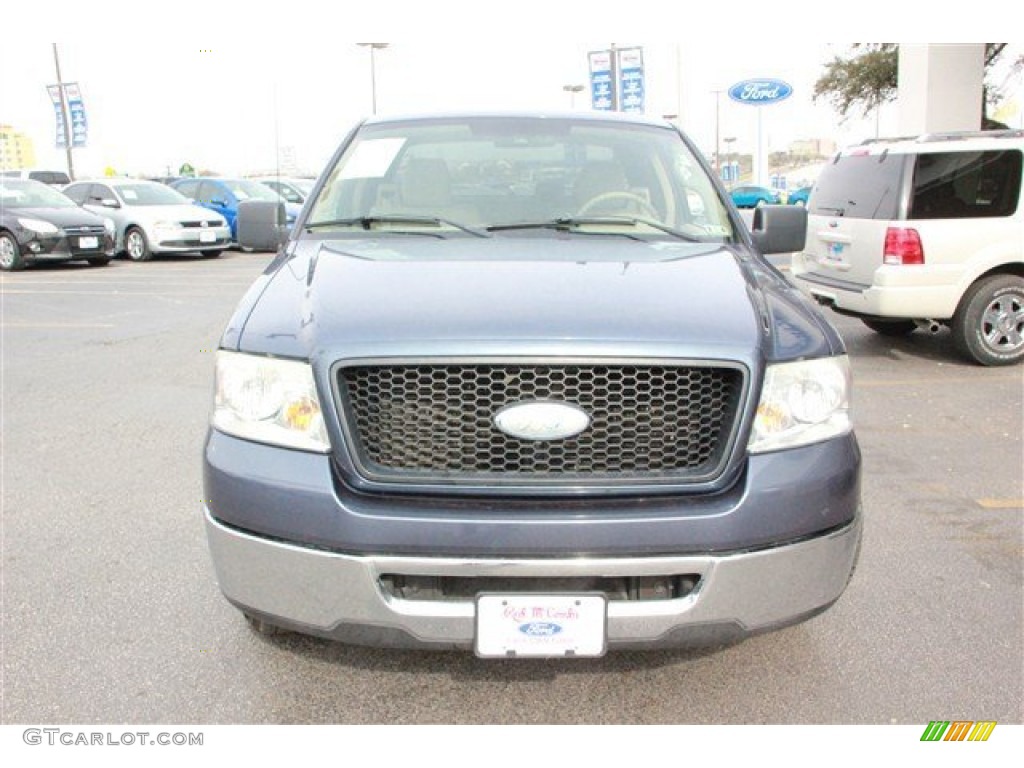 2006 F150 XLT SuperCab - Medium Wedgewood Blue Metallic / Tan photo #4