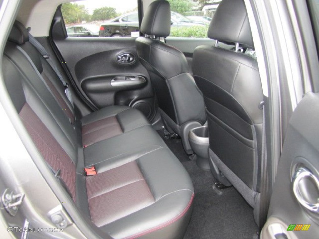 2012 Juke SL - Gun Metallic / Black/Red Leather/Silver Trim photo #4