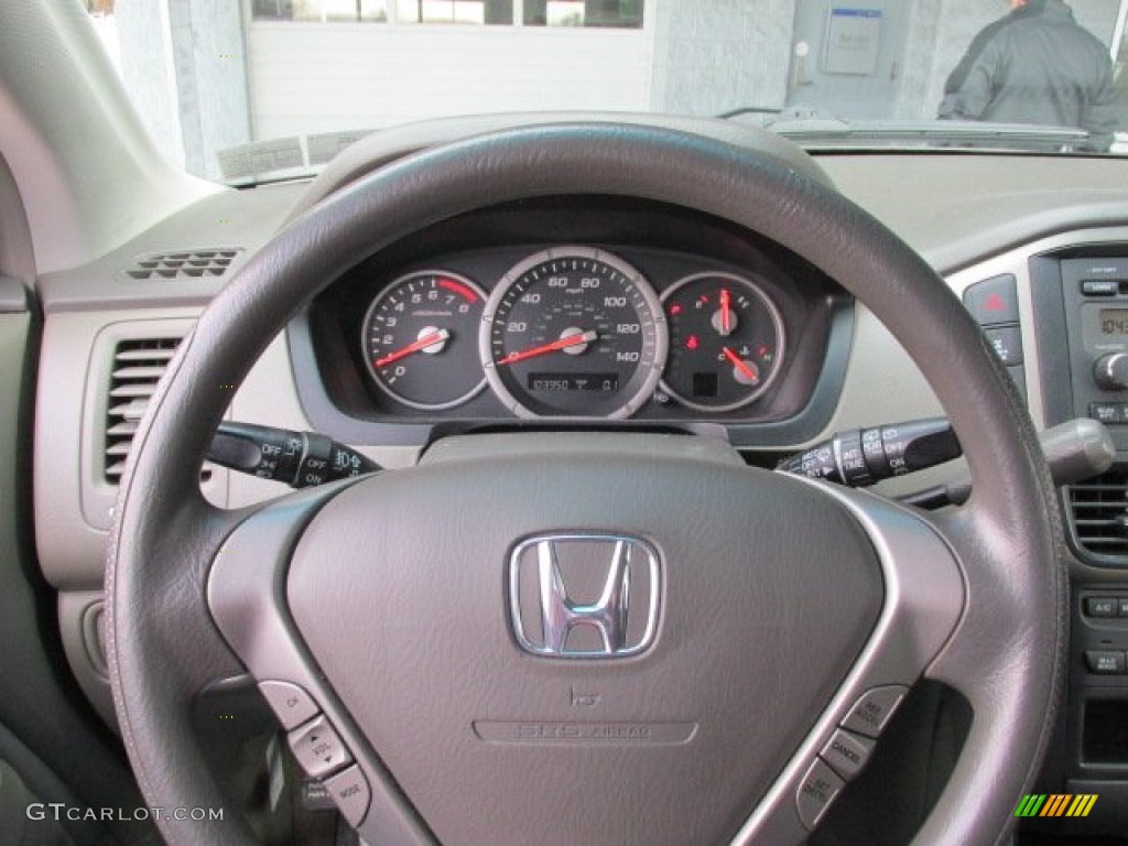 2007 Honda Pilot EX 4WD Olive Steering Wheel Photo #78178083