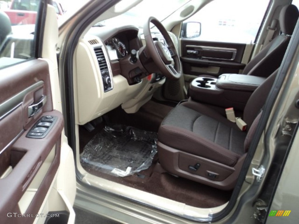 2013 1500 Big Horn Crew Cab 4x4 - Prairie Pearl / Canyon Brown/Light Frost Beige photo #5