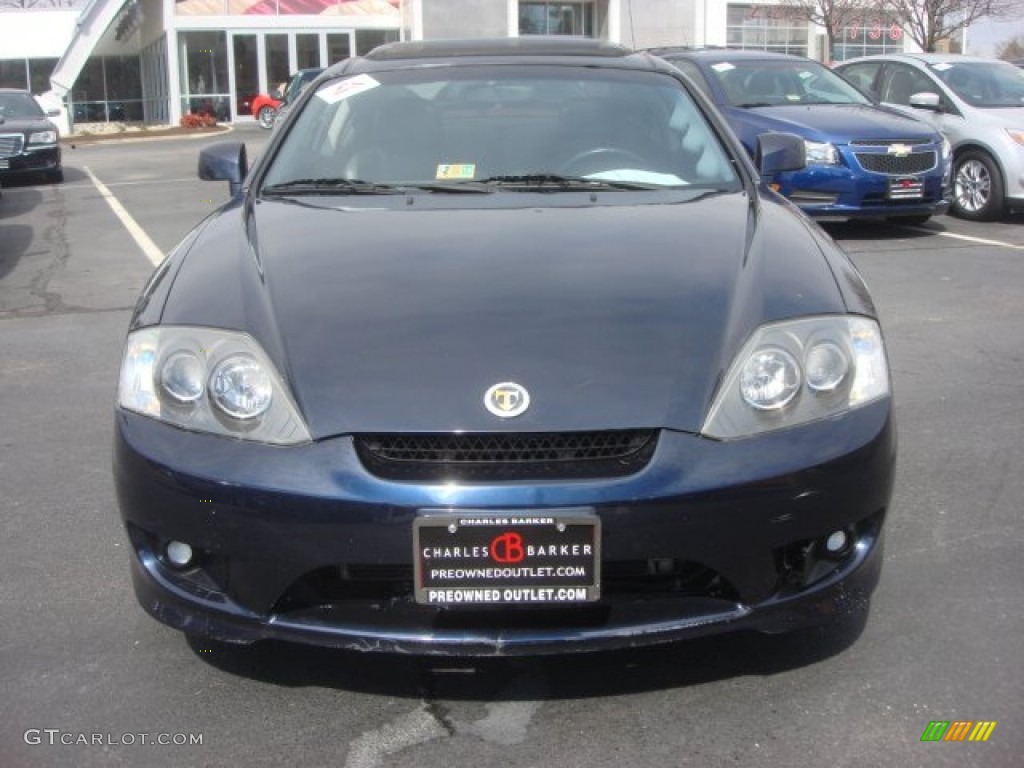 2006 Tiburon GT - Moonlit Blue Metallic / Black/Red photo #8