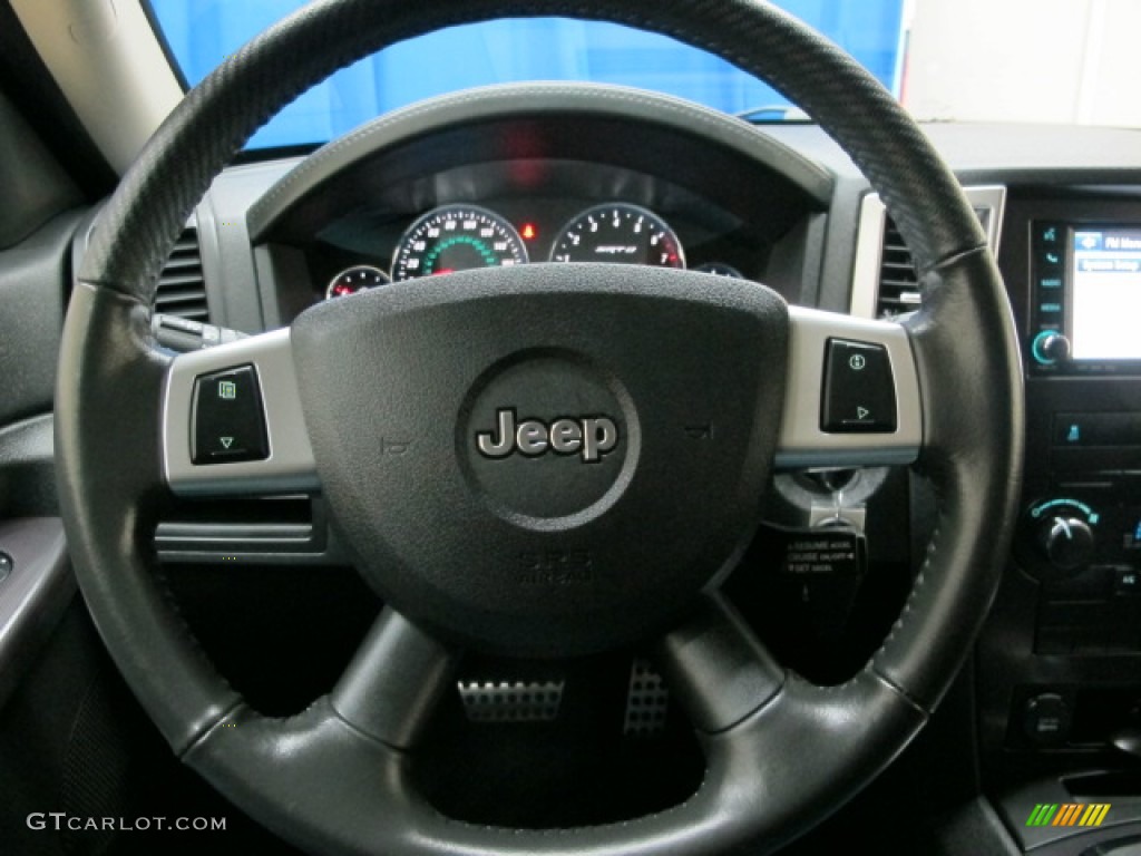 2010 Jeep Grand Cherokee SRT8 4x4 Dark Slate Gray Steering Wheel Photo #78182883