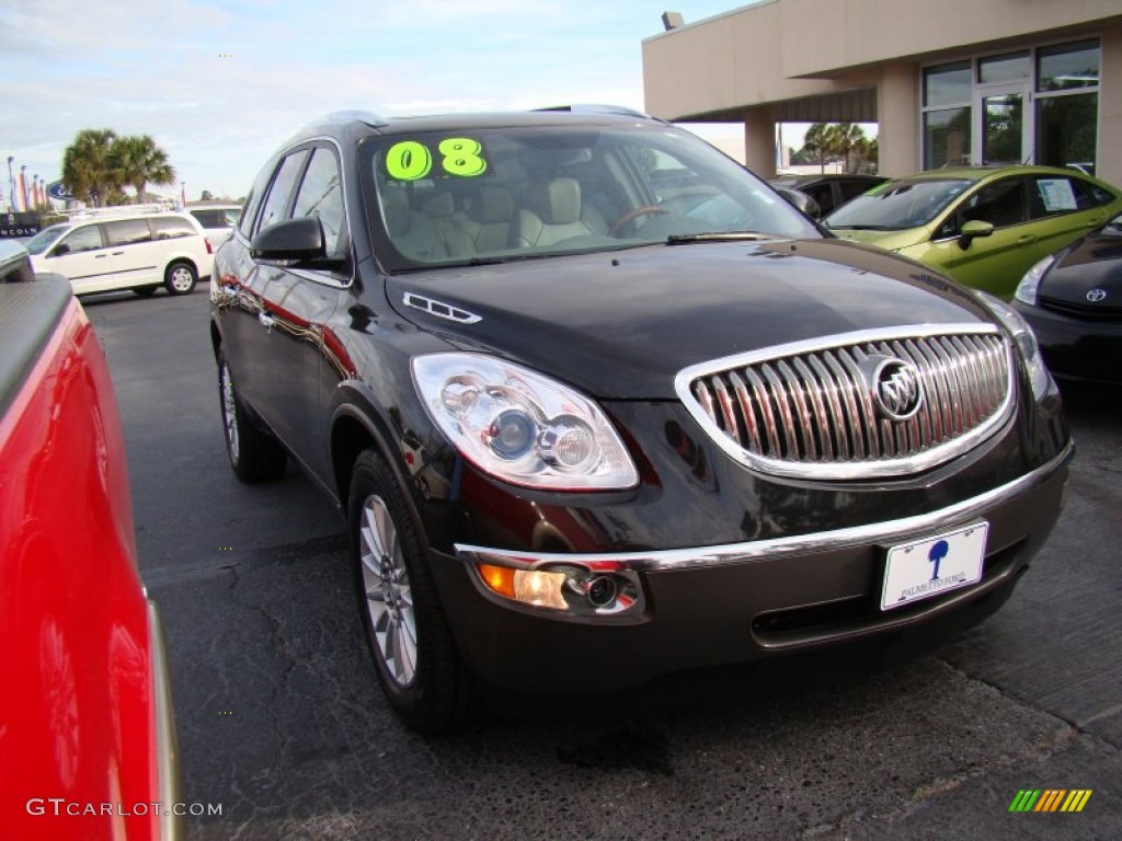 2008 Enclave CXL - Carbon Black Metallic / Titanium/Dark Titanium photo #2