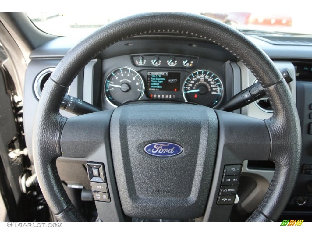 2011 F150 XLT Regular Cab 4x4 - Ebony Black / Steel Gray photo #16