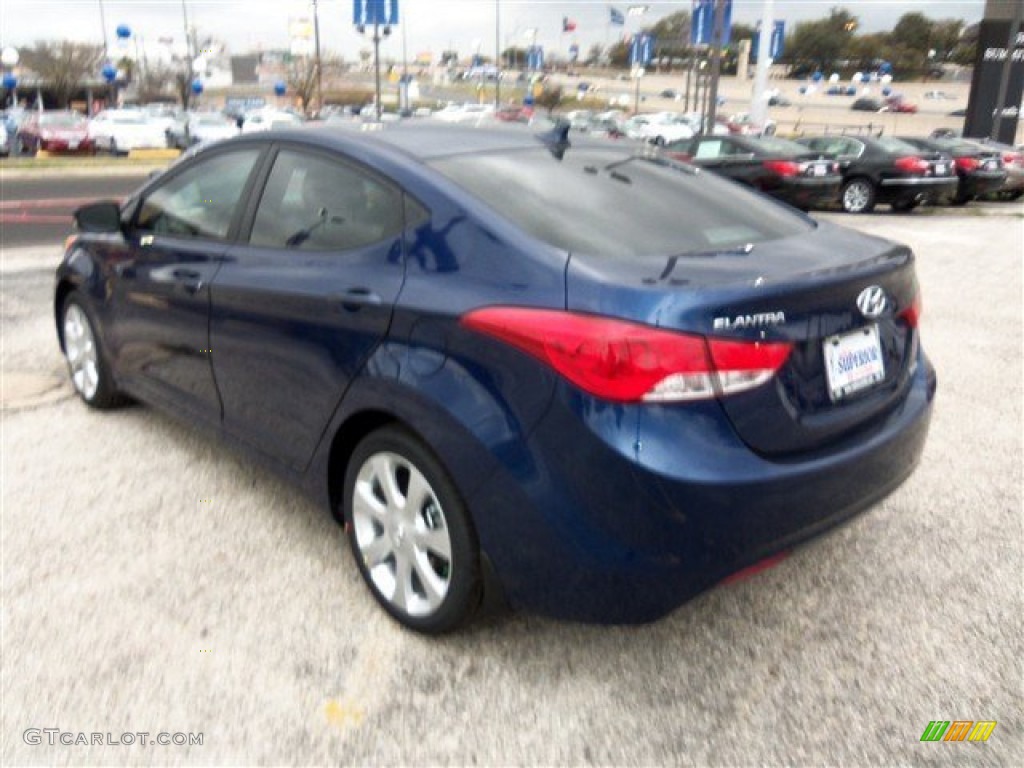 2013 Elantra Limited - Atlantic Blue / Beige photo #5