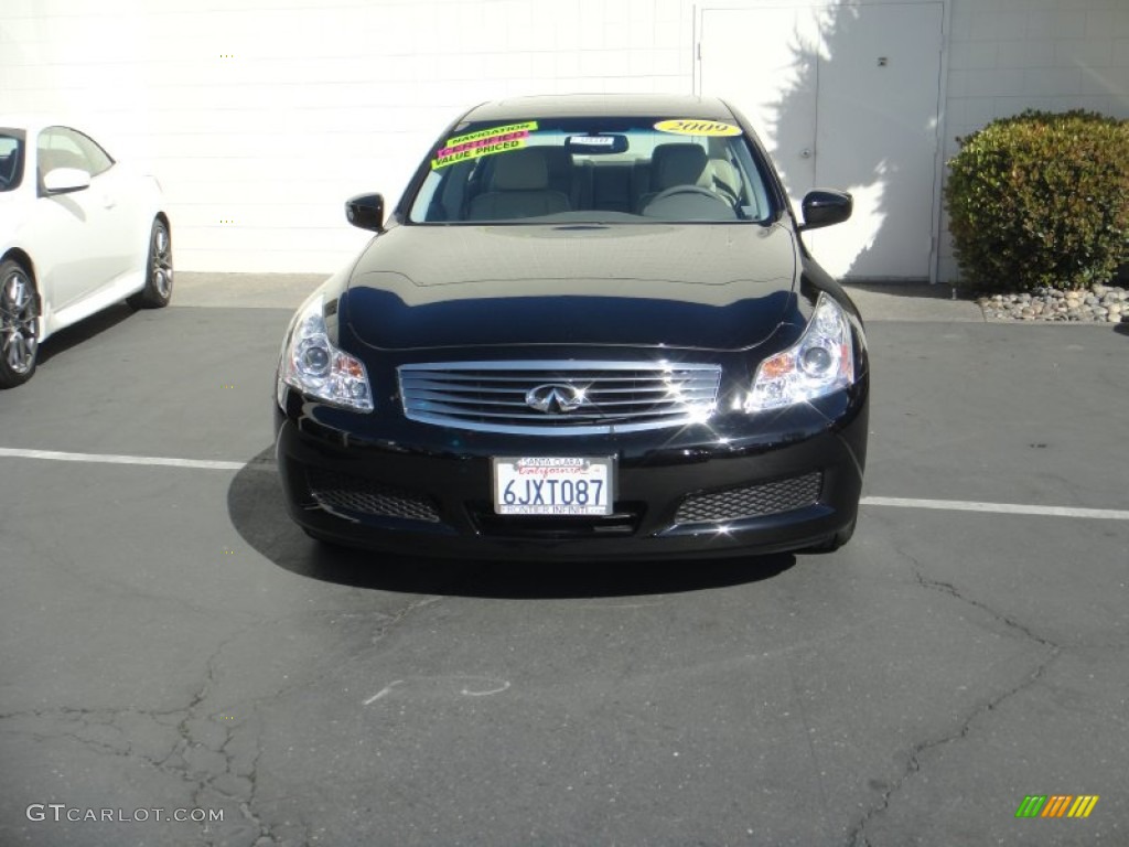 2009 G 37 Journey Sedan - Black Obsidian / Wheat photo #2