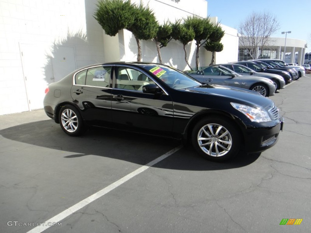 2009 G 37 Journey Sedan - Black Obsidian / Wheat photo #6