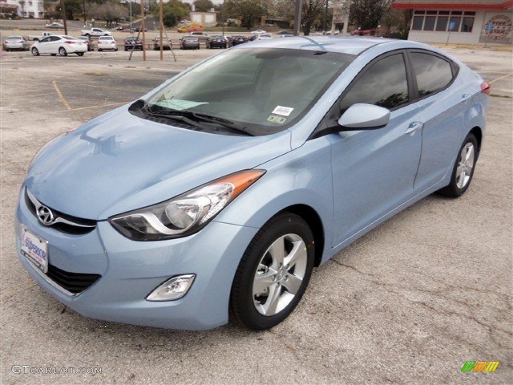 2013 Elantra GLS - Blue Sky Metallic / Beige photo #2