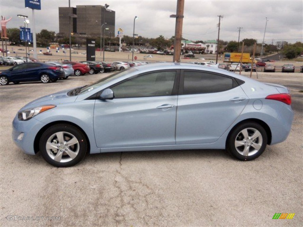 2013 Elantra GLS - Blue Sky Metallic / Beige photo #4