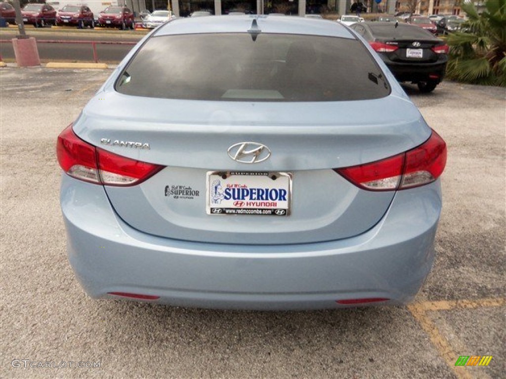 2013 Elantra GLS - Blue Sky Metallic / Beige photo #6
