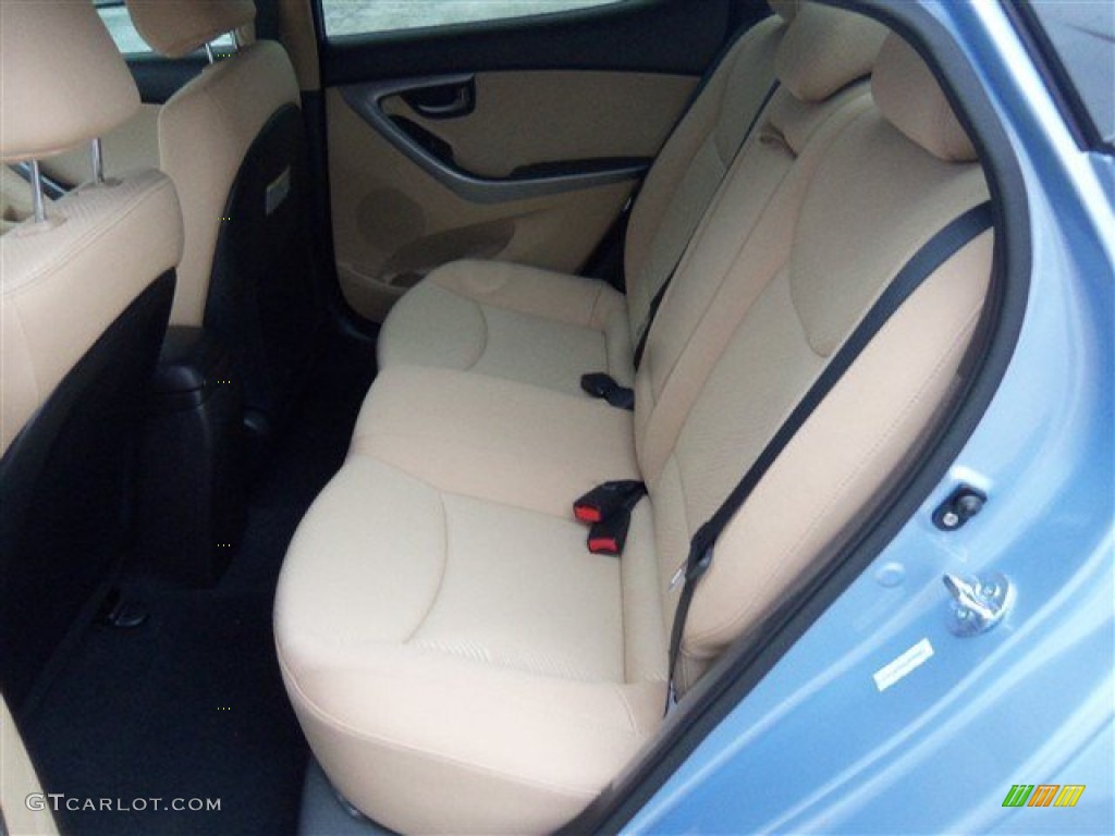 2013 Elantra GLS - Blue Sky Metallic / Beige photo #11