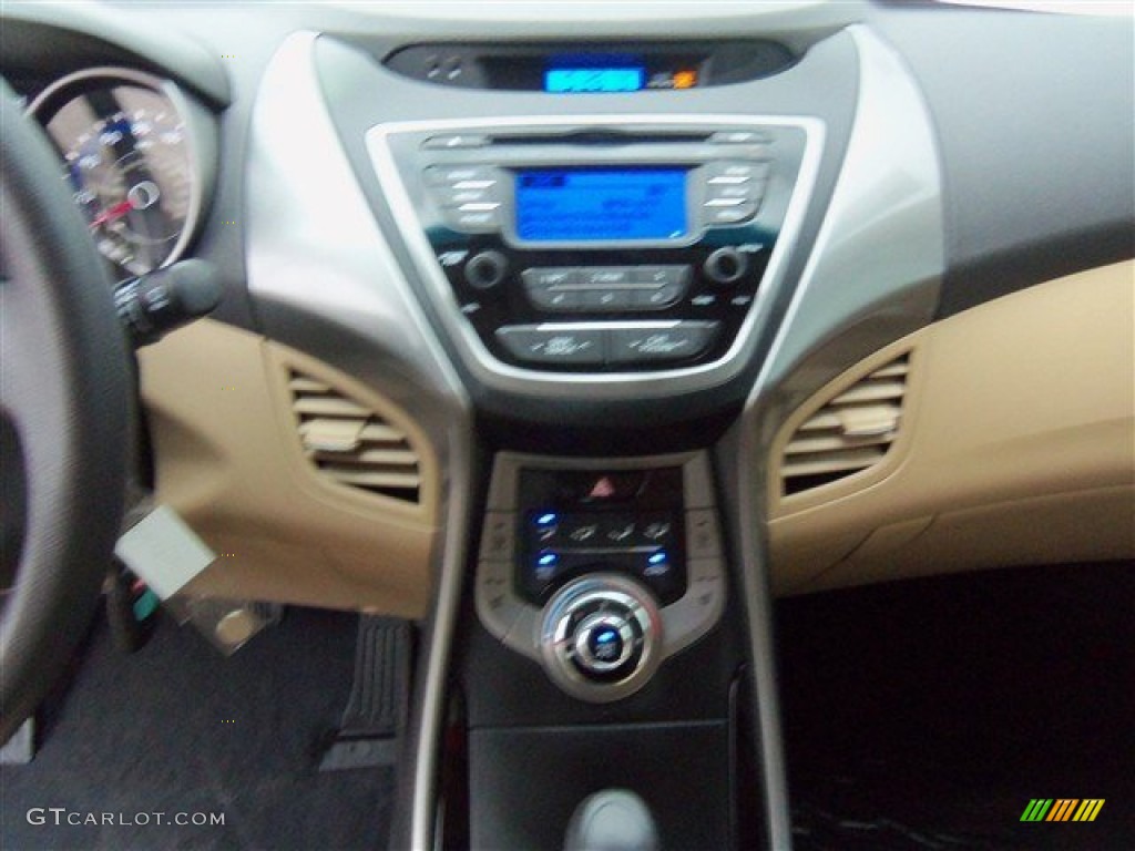 2013 Elantra GLS - Blue Sky Metallic / Beige photo #13