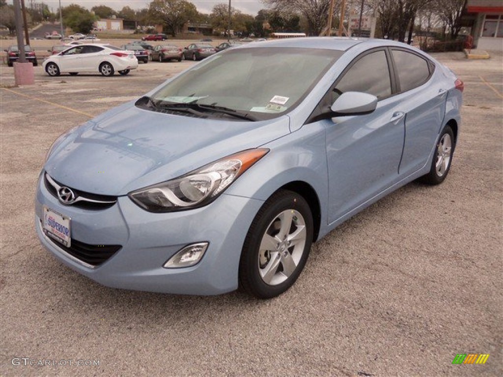 2013 Elantra GLS - Blue Sky Metallic / Beige photo #2