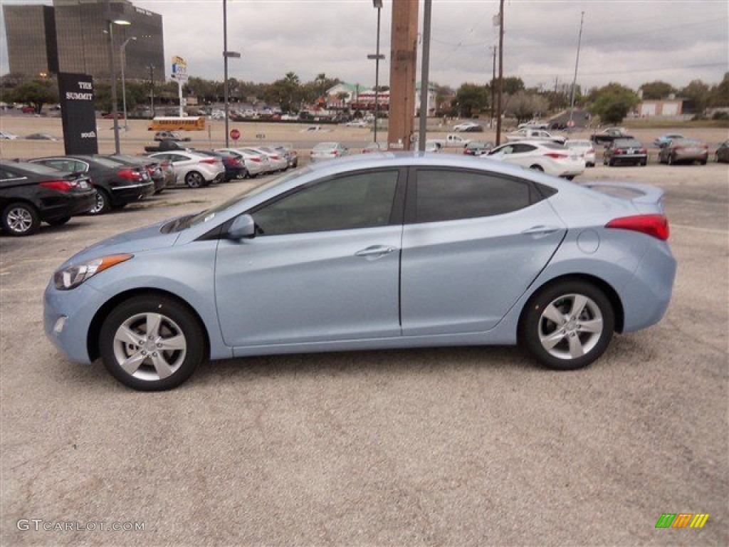 2013 Elantra GLS - Blue Sky Metallic / Beige photo #4