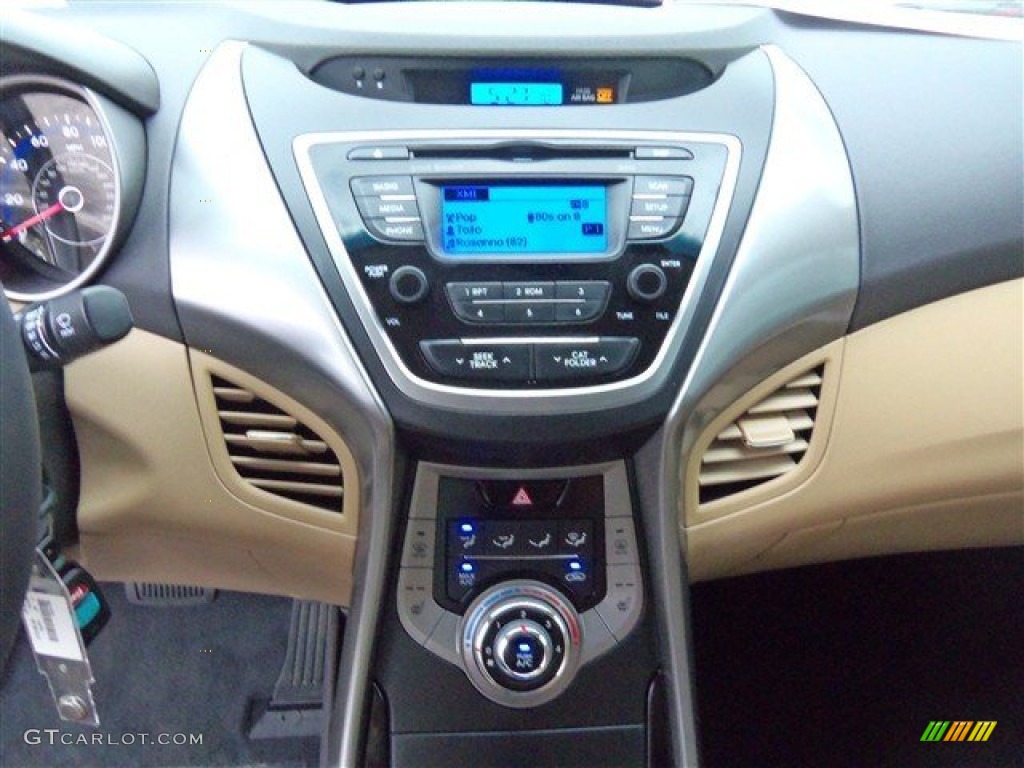 2013 Elantra GLS - Blue Sky Metallic / Beige photo #13