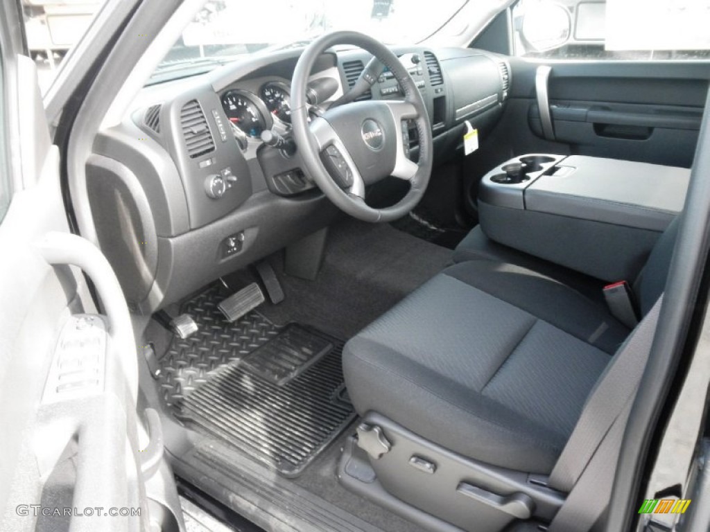 Ebony Interior 2013 GMC Sierra 1500 SLE Extended Cab 4x4 Photo #78187125