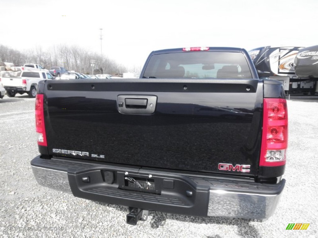 2013 Sierra 1500 SLE Extended Cab 4x4 - Deep Indigo Metallic / Ebony photo #19