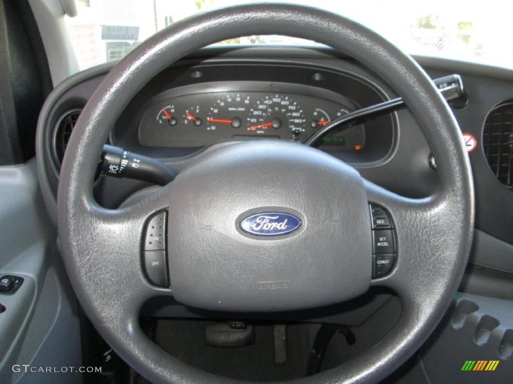 2008 Ford E Series Van E350 Super Duty XLT 15 Passenger Medium Flint Steering Wheel Photo #78188400